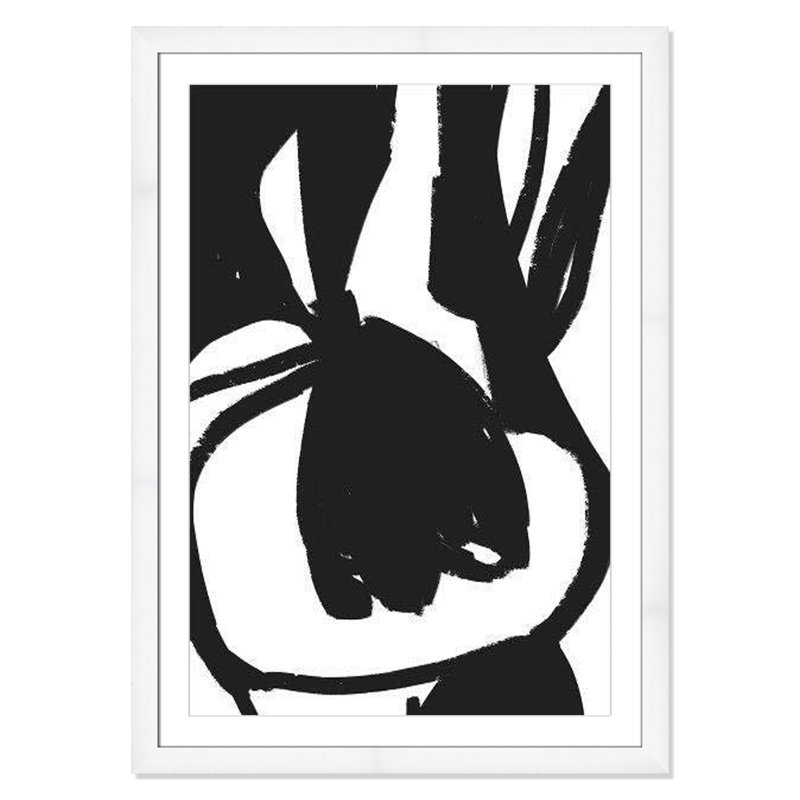 «Line Dessin Collection», Tulipe suspendue sur papier par Leah Straatsma, H 43 po x l 31 po x P 1,25 po
