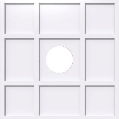 32"OD x 7"ID x 11"C x 1"P Rubik Architectural Grade PVC Contemporary Ceiling Medallion
