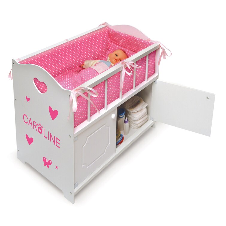 Babeside 17-22 Doll Pack N Play Baby Doll Cribs for Girls Foldable Do