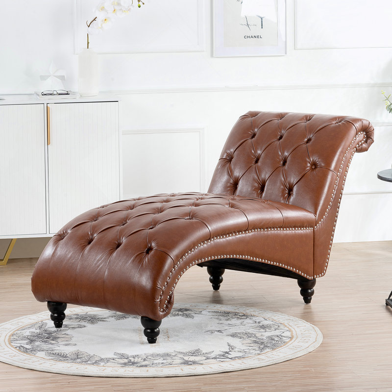 Chaise longue sans accoudoirs touffetée