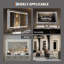 Miroir de salle de bain mural sans cadre à DEL, lumières à intensité variable à l'avant et à l'arrière, température de couleur continue, antibuée, fonction mémoire, verre trempé HD résistant aux chocs, montage horizontal et vertical-2049091020