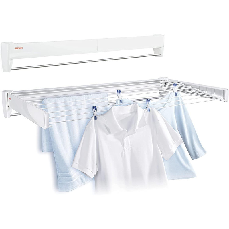 Plastic Wall-Mounted Drying Rack, 107 cm H x 15.50 cm W x 23 cm D