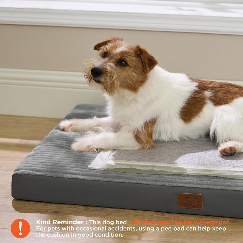Lit pour chien ComfyFleece Cosy Crate, M (H 2,8 po x l 29 po x P 18 po), Gris anthracite