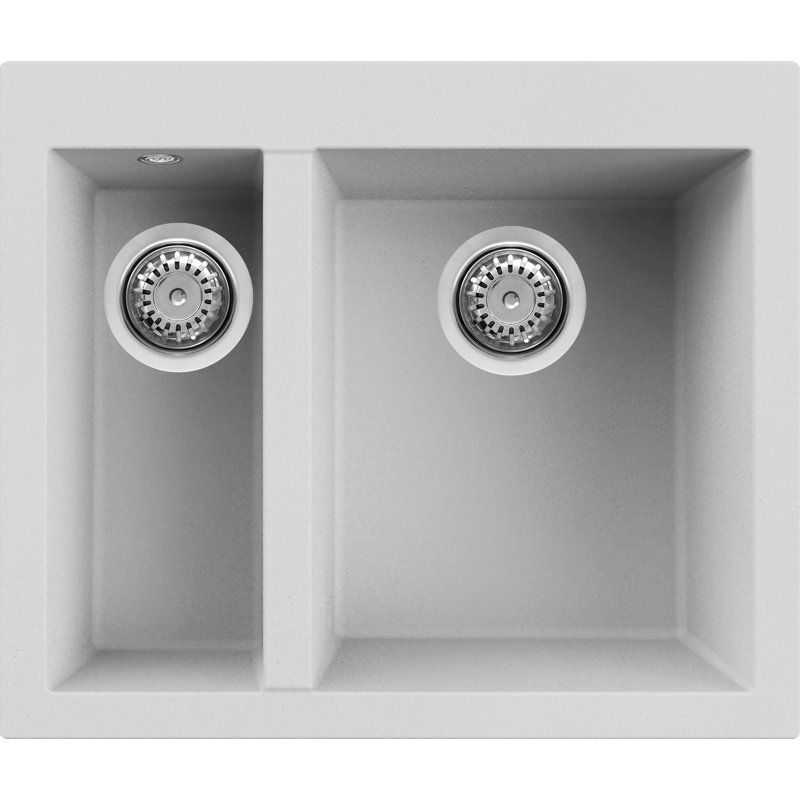 Quadra 1.5 Bowl Inset Kitchen Sink, White