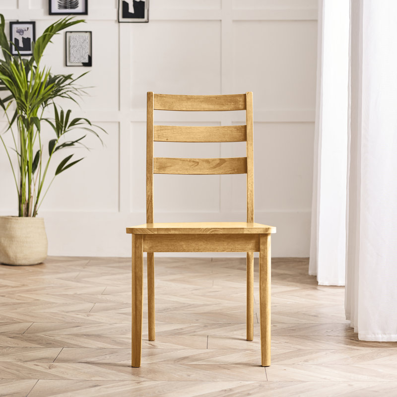 Drea Solid Wood Dining Chair, Oak