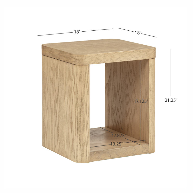Table d'appoint Noah, Bois naturel