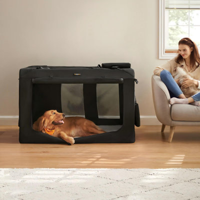Collapsible Dog Crate, Pet Carrier, Portable Soft Oxford Fabric