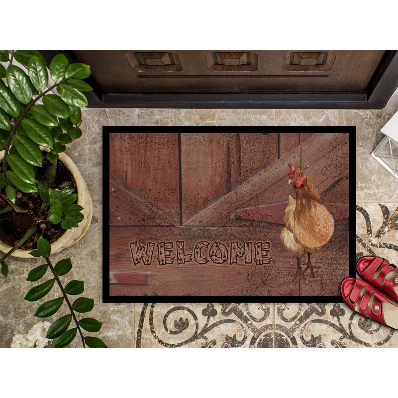 Paillasson d’intérieur antidérapant de poule derron, Rectangle 2 pi x 3 pi