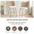 Counter Height Bar Stools Set Of 2,Rattan Bar Stools Set Of 2, 26 Inch Seat Height Wicker Bar Stools Set Of 2, PE Rattan Counter Stool With Metal Legs,Counter Stool Chairs For Patio Balcony Garden