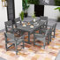 Ensemble repas extérieur pour 6 personnes avec 6 chaises Reata