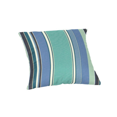Casual Cushion Patterned Sunbrella® Fabric 1-Piece Indoor/Outdoor Square Throw Pillow, 15"W x 15"L, Dolce Oasis