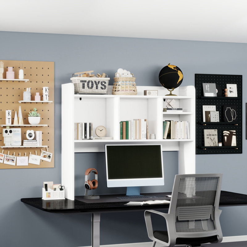 Desktop Bookshelf, High-Capacity Wood Desk Hutch Organizer With 5 Shelves For Computer Desk, Desktop Shelf Bookshelf Storage For  Office, College Dorm