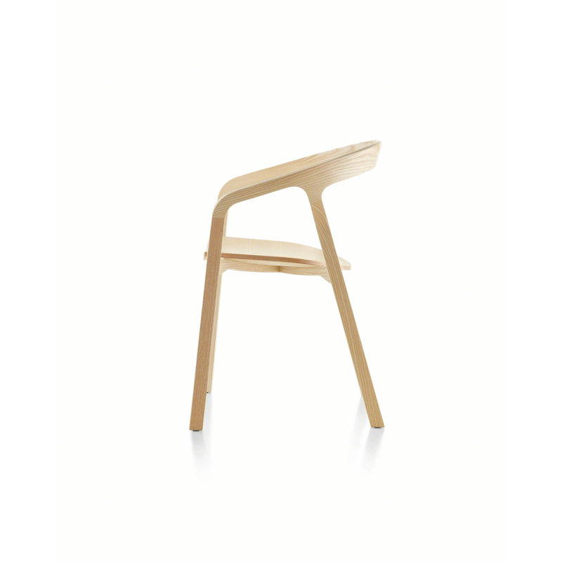 She Said Solid Wood Stacking Arm Chair, Natural