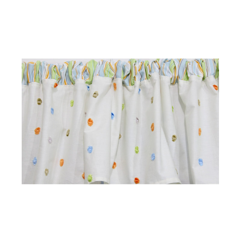 Mea Cotton Polka Dots Ruffled Window Valance