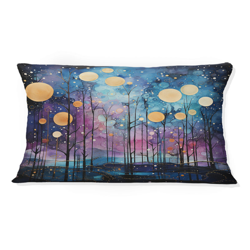 Celestial Serenade I - Abstract Collages Printed Throw Pillow