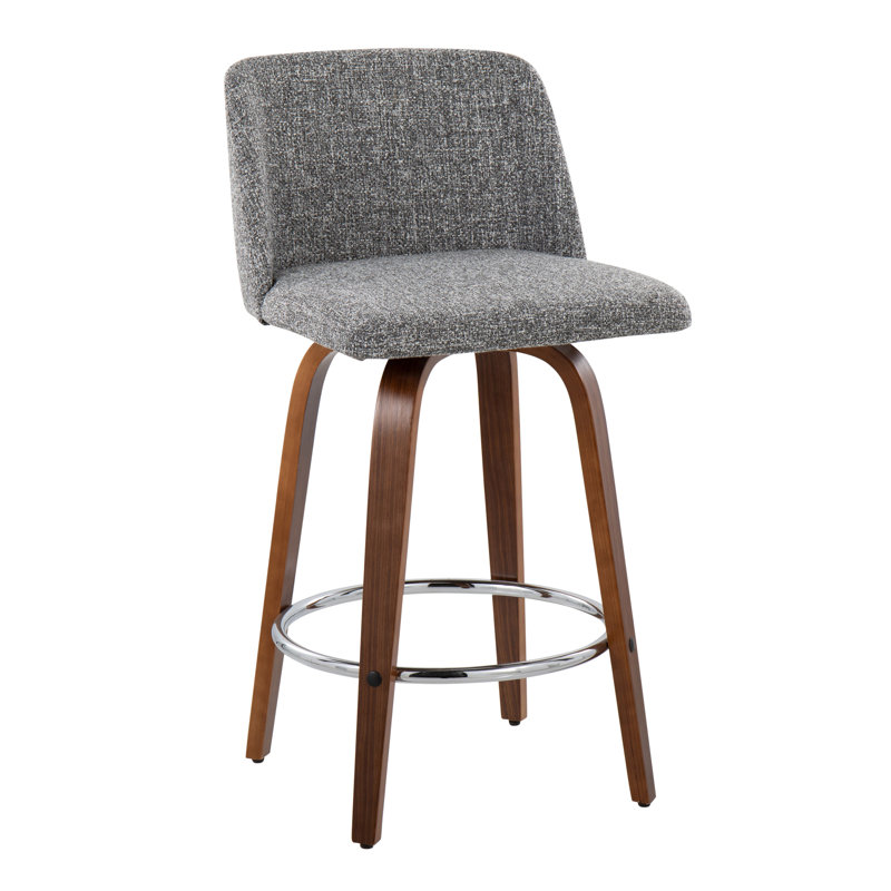 Contemporary Counter Stool, Brun clair/noir, Gris
