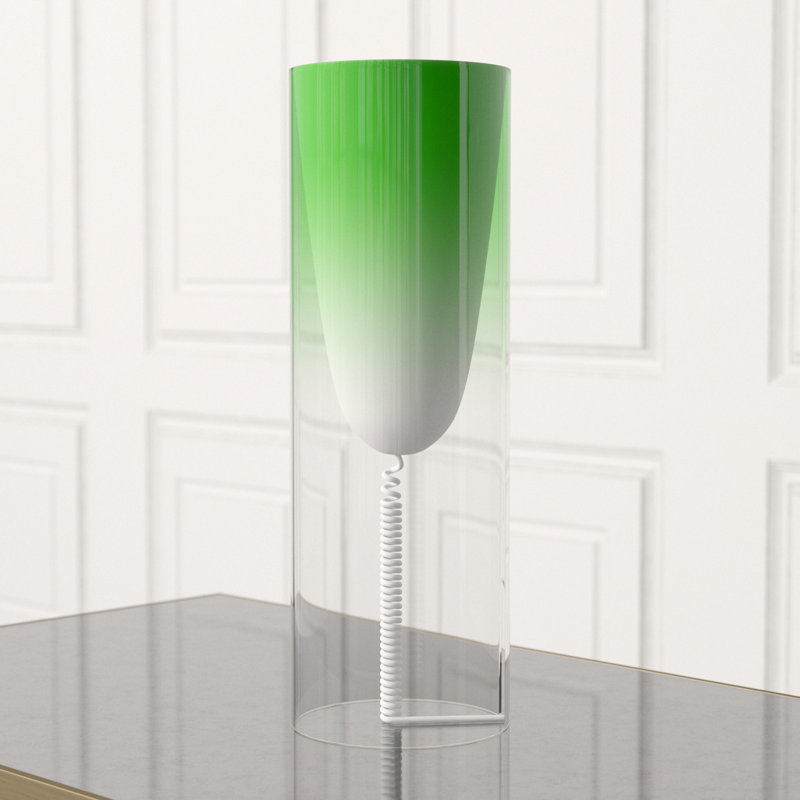 Table Lamp, 21.75" H x 15.5" W x 15.5" D, Green