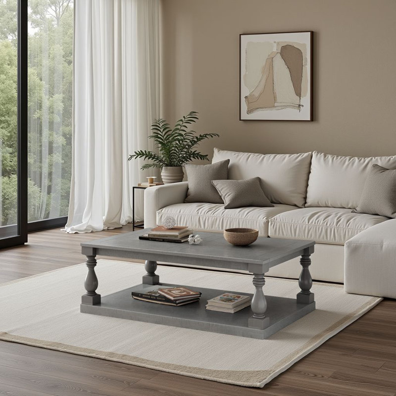 Table basse 45 po Vintage, Gris