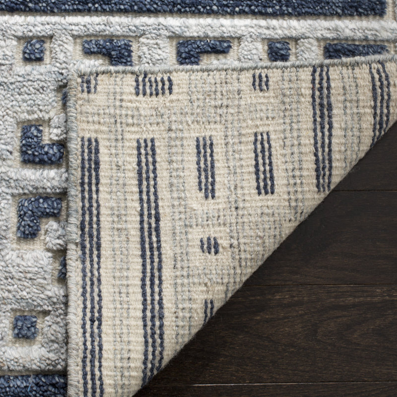 Stacy Hand Knotted Wool Geometric Rug, Rectangle 8' x 10'