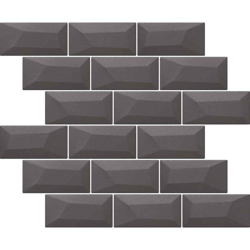 Geo 12" x 15" Porcelain Mosaic Tile, Gray