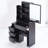 29.2" Small Space Vanity Table with Sliding Mirror, Stool and High Capacity Storage