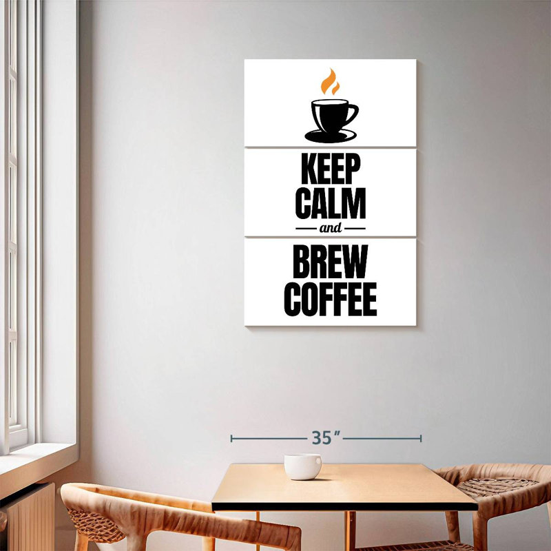 Tergel Coffee Quote, 57" H x 36" W