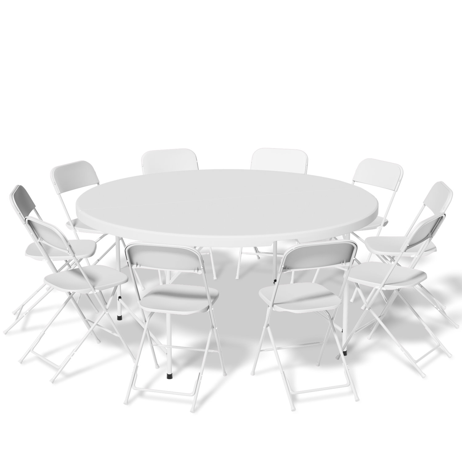 10 - Person Round Outdoor Dining Set (Set of 11)