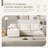 103" Chenille L-Shaped Cloud Sectional Sofa, Deep Wide Seat 4-Seater Couch with Movable Ottoman-480796618