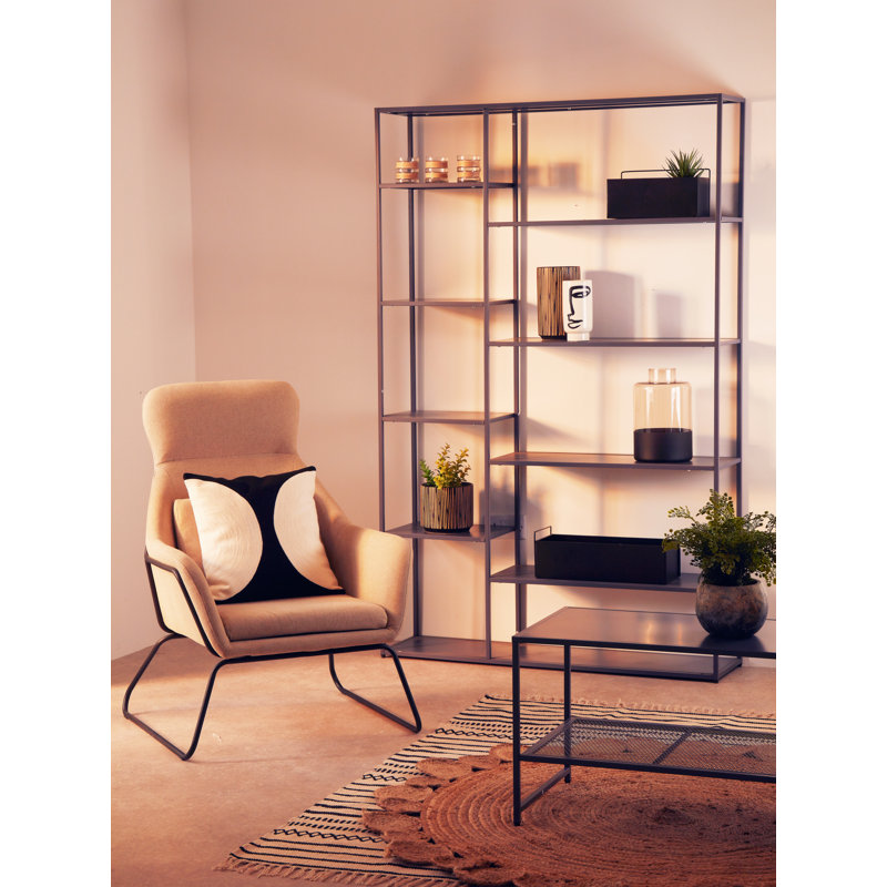 Anecia 188 cm H x 120 cm W Steel Bookcase