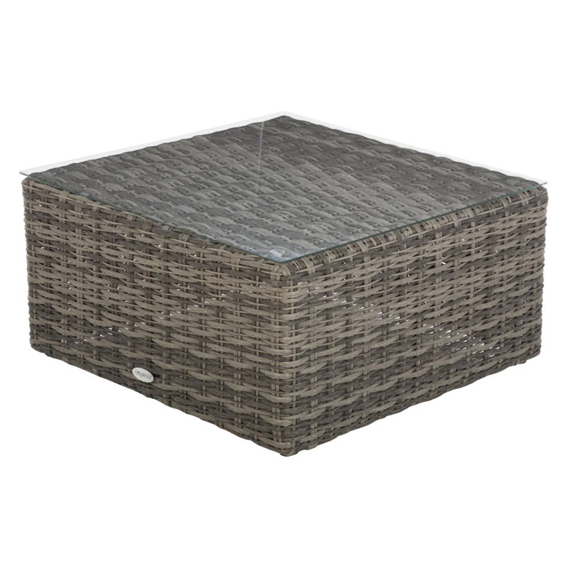 Bestla Square Metal Outdoor Coffee Table , 72cm cm W 72cm cm D, Grey