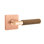 Emtek Select Passage Leverset w/ Square Rosette & T-Bar Stem, Dark Walnut Handle