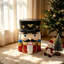 Tabouret en résine représentant un soldat Casse-Noisette classique, figurine festive de Noël, ornement de table d'appoint multifonctionnel, résistant aux intempéries, décoration intérieure et extérieure pour salon, patio, jardin, véranda