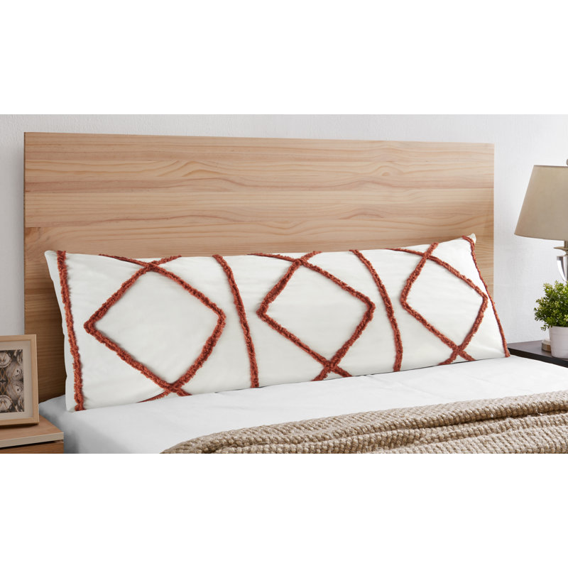 Boho Fringe Body Pillow Case by Sweet Jojo Designs, Orange/Ivory