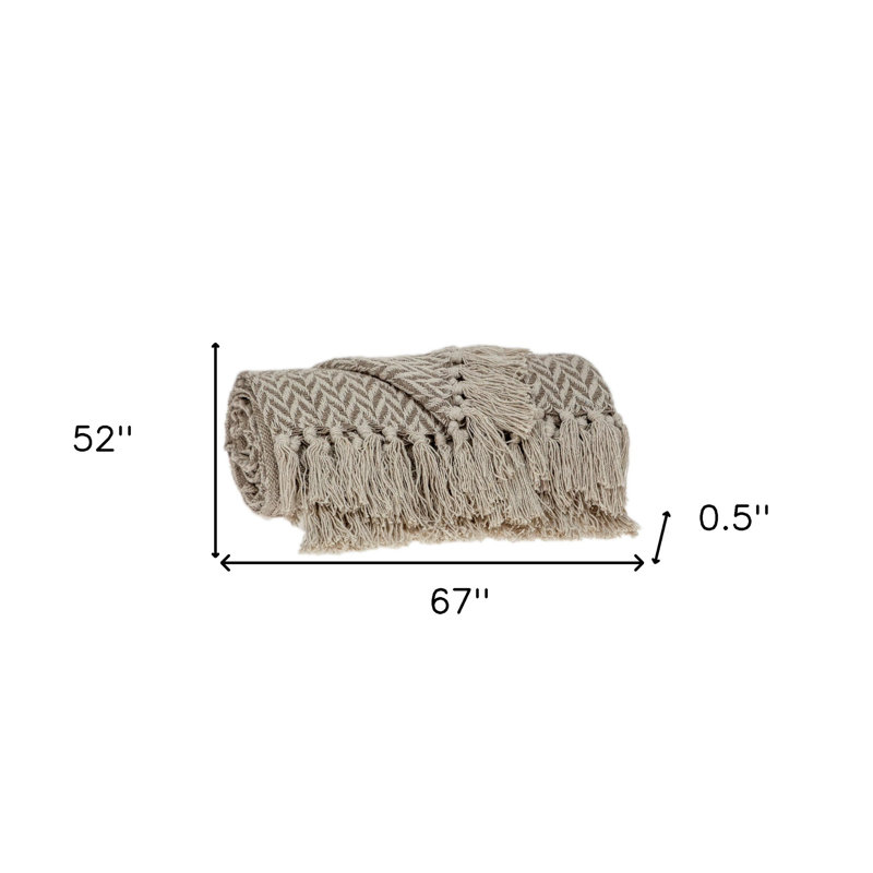 Alma Transitional Brown 52" x 67" Woven Handloom Throw