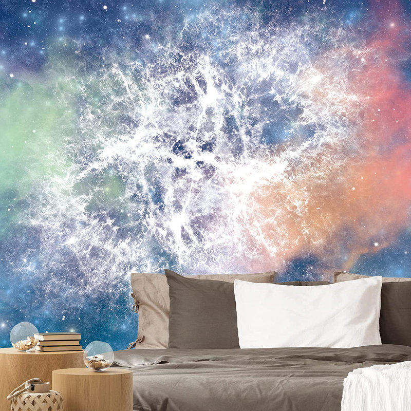Planet In Outer Space Galaxy Border, 100" L x 144" W