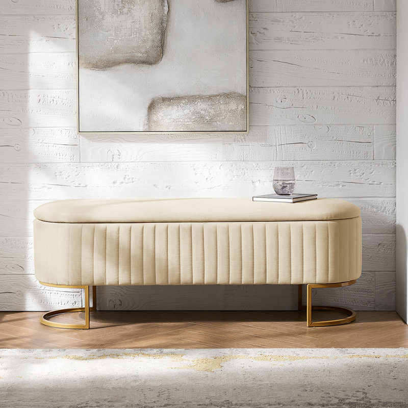 Banc de rangement Ferdinand Paula, Beige