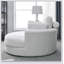 Grand fauteuil rond club pivotant avec baril de rangement moderne avec rangement