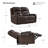 Olathe Genuine Leather Dual Motor Power Reclining Lay Flat Living Room Set With Power Headrest-667201571