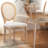 French-Style Farmhouse Dining Chair with Round Backrest-678961725-678961720