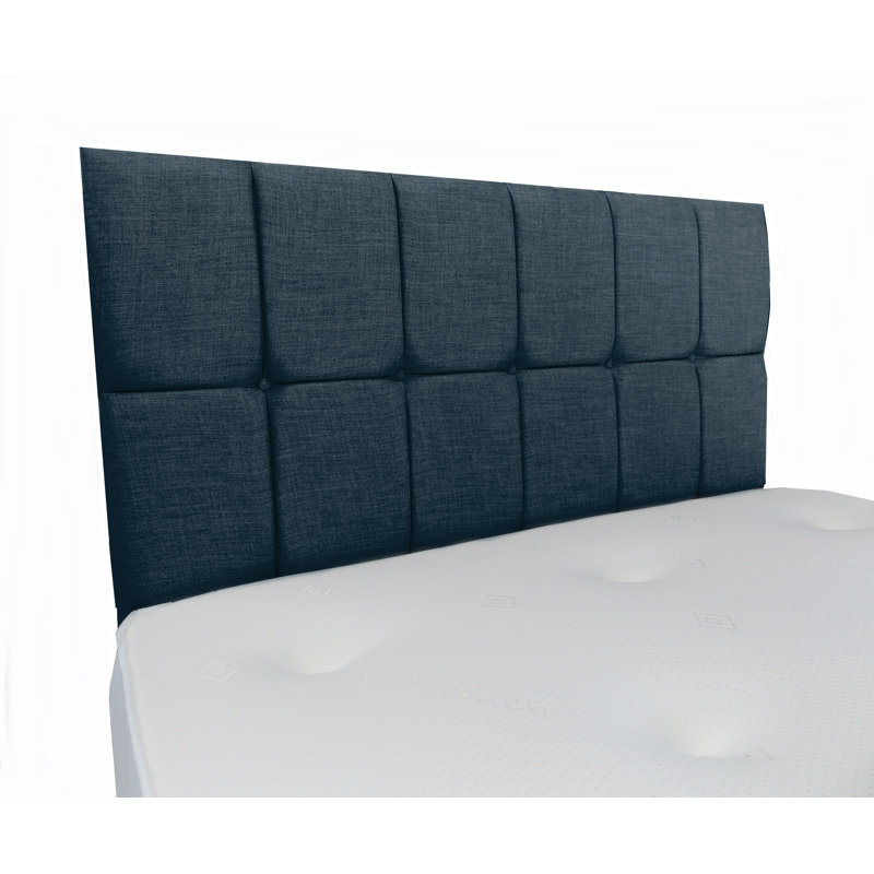 Fariz Upholstered Headboard, Blue, Small Single (2'6), Naples Velvet