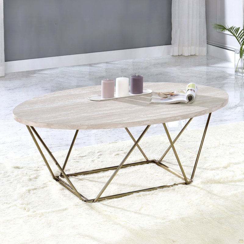 Table basse en faux marbre