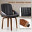 Faux Leather Upholstered Swivel Dining Chairs (Set of 4)-1671830933-1671830929