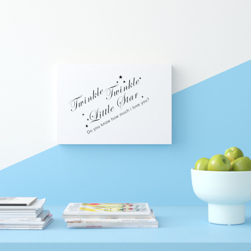 Twinkle Twinkle Little Star 2 - Wrapped Canvas Print, 35.6 cm H x 50.8 cm W x 4.4 cm D