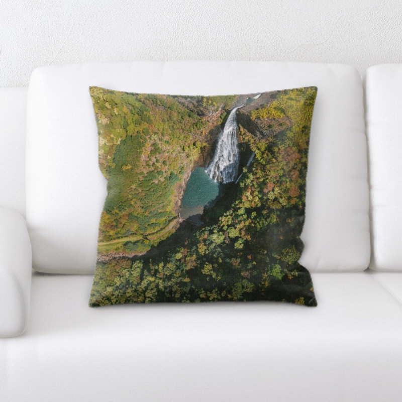 Waterfall Microsuede Reversible Throw Pillow