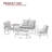Nickita Outdoor Metal 4-Person Patio Set With Two Tables And Cushions-212819895