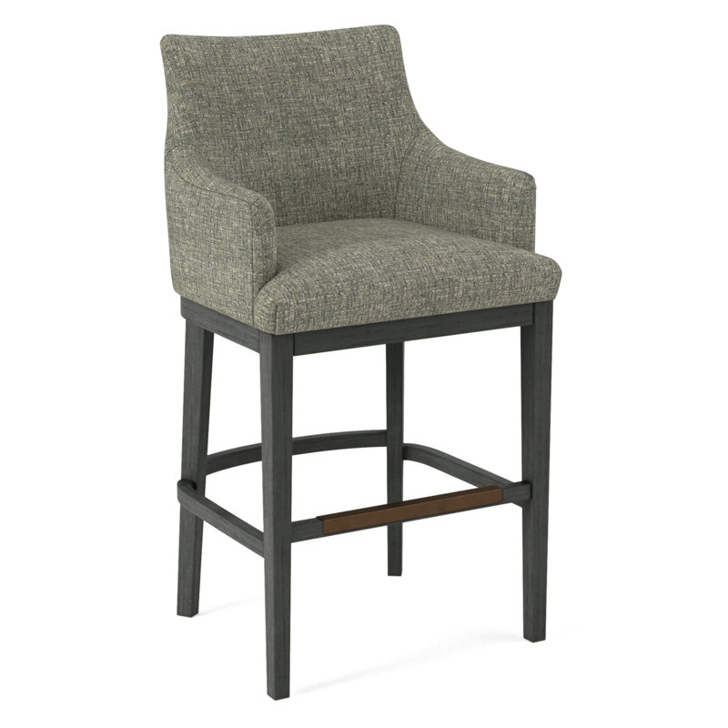 Upholstered Stool, 61555-75, Black