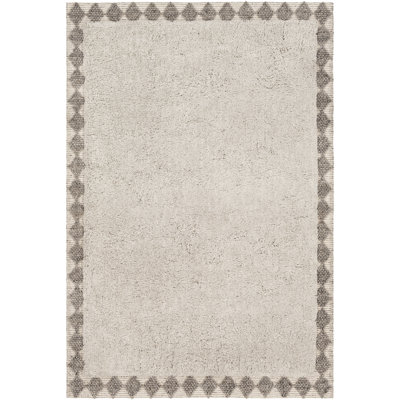 Tapis taupe / kaki tissé à la main Madson