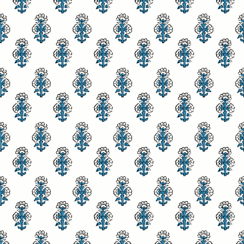 Talelayo - Papier peint bleu pâle et vert, Peel & Stick