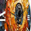 Horloge murale colorée-93383461