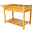 Support de jardinière surélevée en bois avec jardinière surélevée 8 poches avec table d'appoint pliable et tablette de rangement pour herbes / légumes / fleurs-866875125